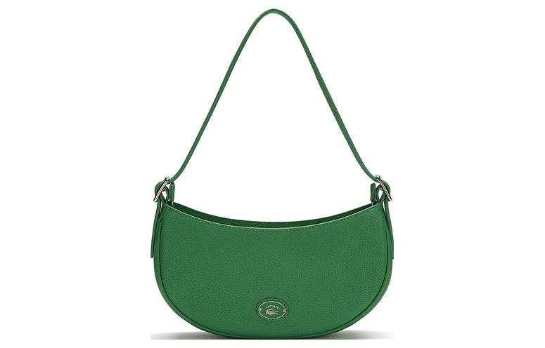 LACOSTE Cow Leather One Shoulder Handbag Small Women's Pine Green