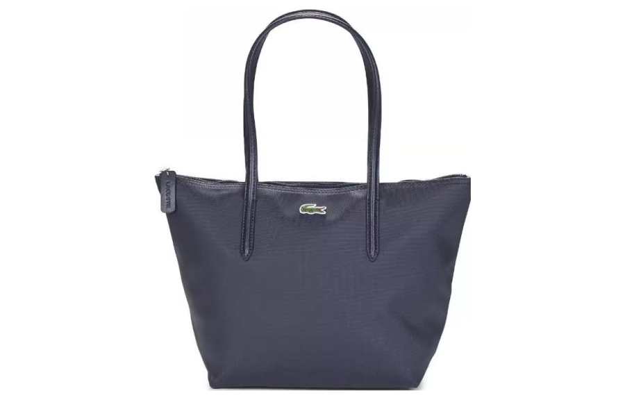 LACOSTE Fabric Tote Bag, Shopping Bag, Handbag Regular Women's Blue