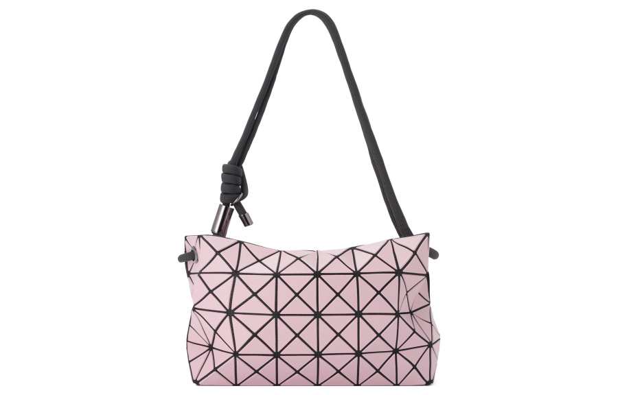 ISSEY MIYAKE LOOP MATTE Polyvinyl Chloride Resin Small Square Bag Handbag, Shoulder Bag Women's Pink
