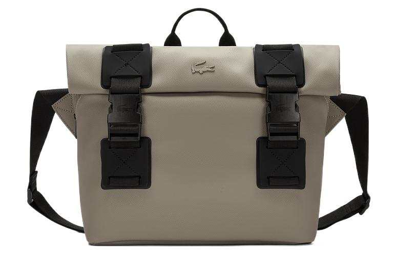 LACOSTE LACOSTE Fabric Backpack, Crossbody Bag Medium Men's Gray