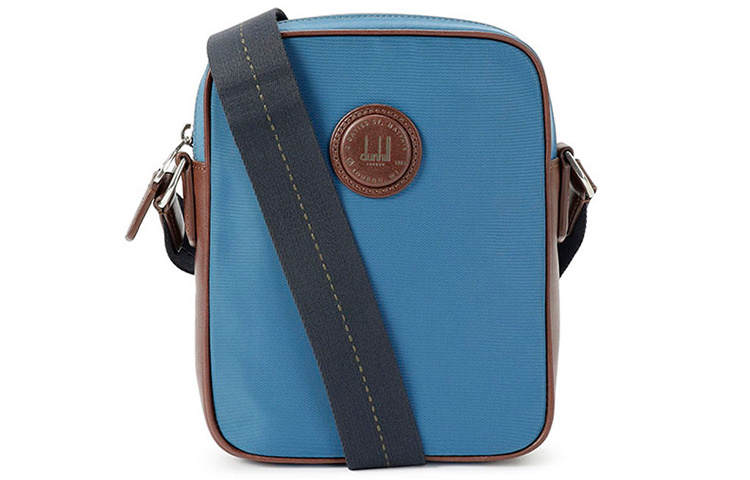Dunhill Leather Trim Crossbody Bag, Shoulder Bag Men's Blue