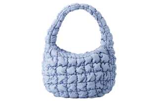 COS Polyester Cloud Bag, Shoulder Bag, Handbag Mini Women's Light Blue