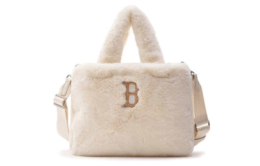 MLB Polyester Tote Bag, Shopping Bag, Shoulder Bag, Crossbody Bag, Handbag Regular Women's White