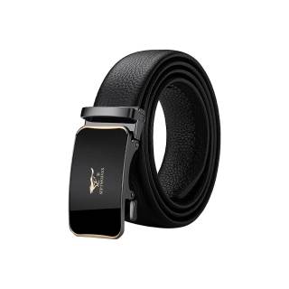 SEPTWOLVES Minimalist Fashion Casual Automatic Buckle Top Grain Cow Leather Belts Men's Width 3.5CM