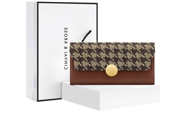 CinvaiKrose XINWAYI·KELUOSI Fabric With Synthetic Leather Coin Purse, Clutch Card Holder, Wallet, Document Bag, Wallet Regular