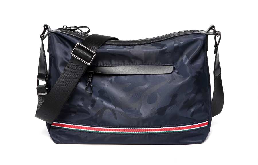 BJIAX Zip Closure Oxford Messenger Bag, Shoulder Bag Unisex Black/Camouflage