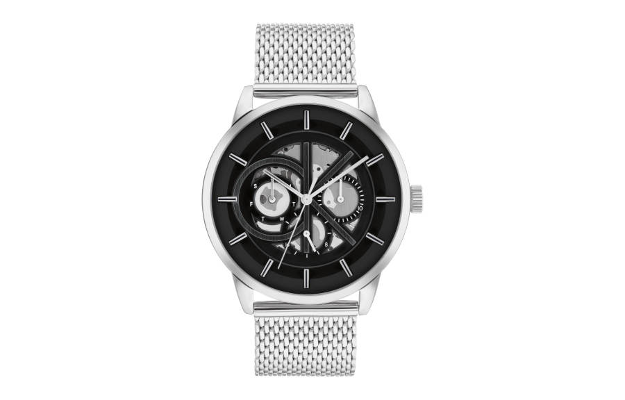 CALVIN KLEIN Brave Heart Collection Wrist Watches Quartz Movement Steel Strap 43mm Black Dial Men's Watches