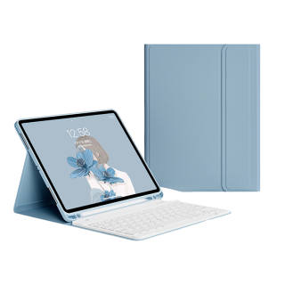 LZL JTS 02 Bluetooth Connection With Magnetic Attachment 78 Keys Silicone Fully Enclosed, With Pen Slot, Book Style