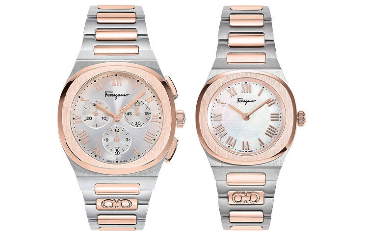 Ferragamo FERRAGAMO Wrist Watches Quartz Movement Stainless Steel Watchband Mother of Pearl Color Watch Dial Unisex
