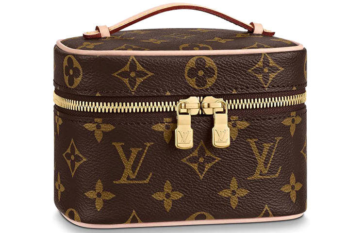 LOUIS VUITTON Coated Canvas With Cow Leather Trim Storage Bag Makeup Handbag Extra Mini Women's Brown