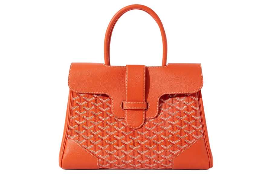 GOYARD Saigon Canvas With Leather Saigon Tote Handbag, Shoulder Bag Large Unisex Orange