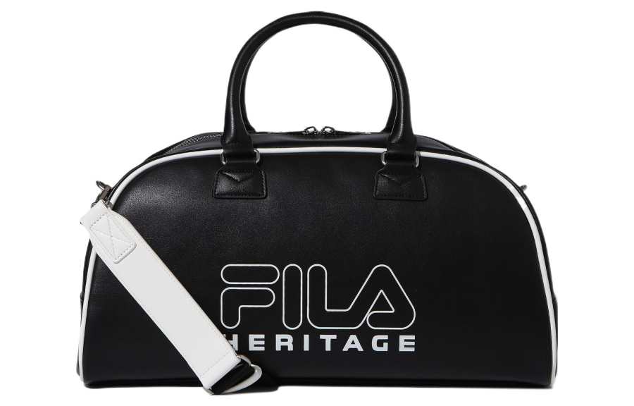 FILA Nylon Shoulder Bag, Crossbody Bag, Handbag, Gym Bag Small Unisex Black