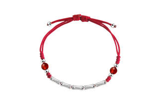 WINY 925 Sterling Silver Rope Bracelets Unisex Red