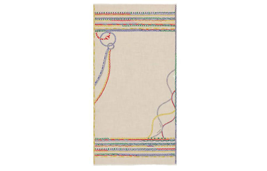 HERMES HERMES Knit Scarves Women's Yellow