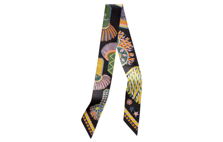 HERMES HERMES Silk Scarves Women's Black