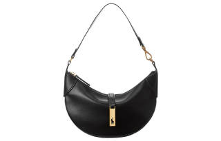 Polo Ralph Lauren Polo ID Calfskin Handbag, Shoulder Bag Mini Women's Black