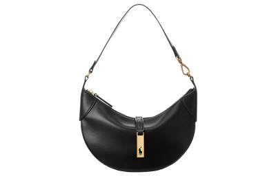 Polo Ralph Lauren Polo ID Calfskin Handbag, Shoulder Bag Mini Women's Black