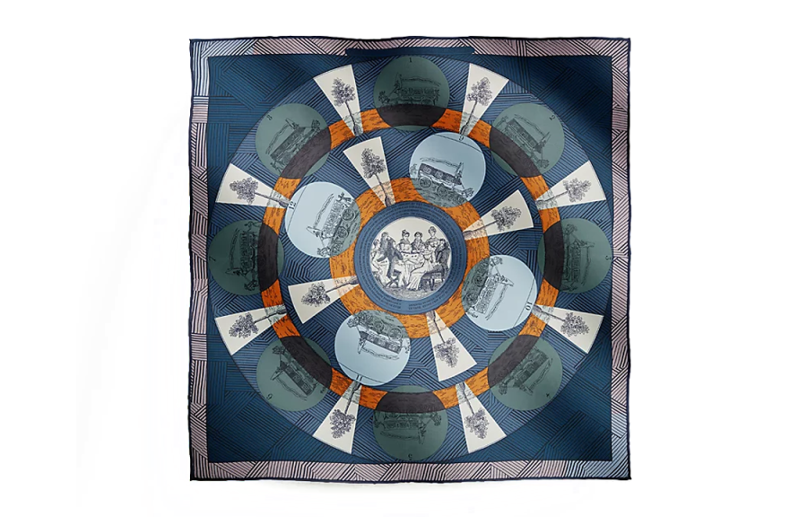 HERMES HERMES Scarves Women's Marine Blue
