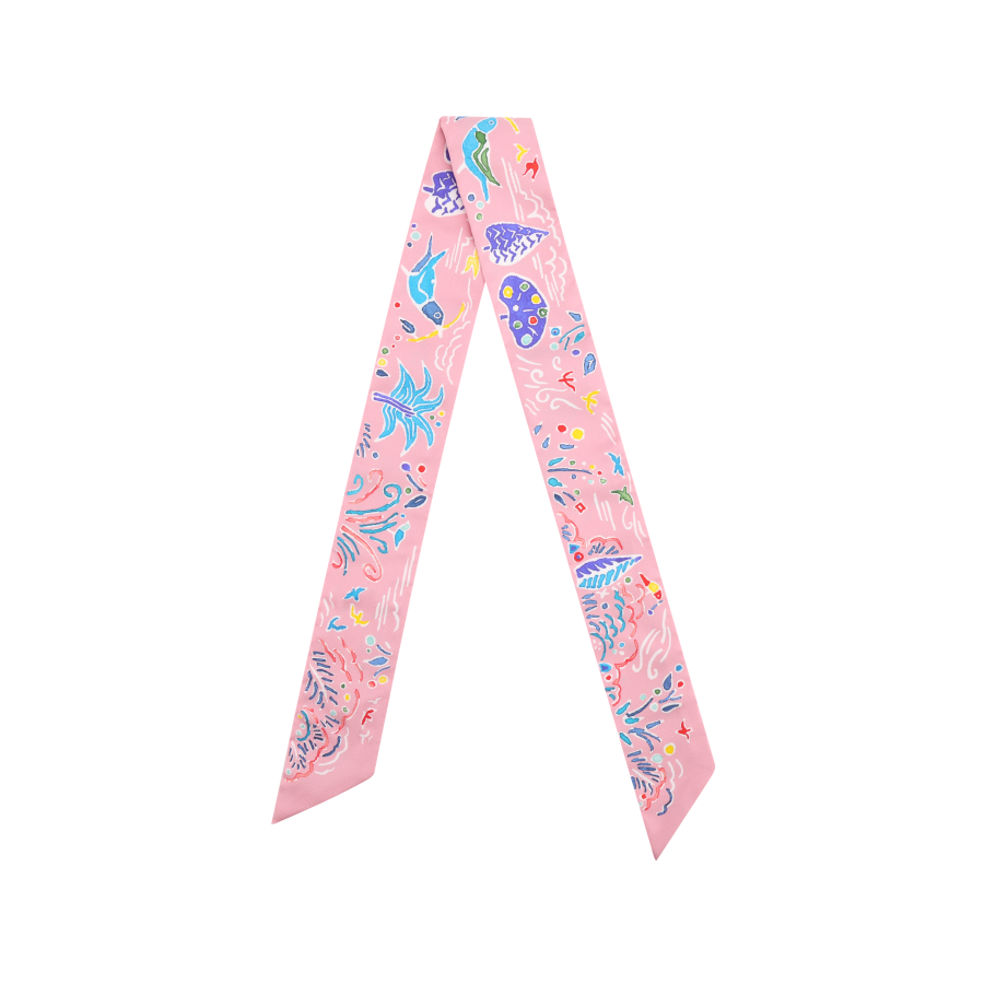 HERMES HERMES Silk Scarves Women's Pink