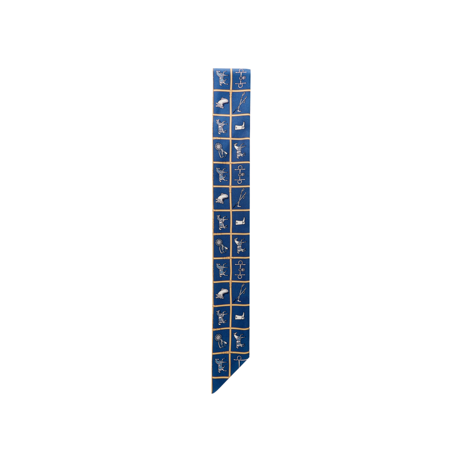 HERMES HERMES Silk Scarves Women's Blue