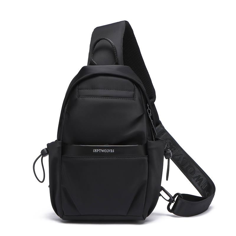 SEPTWOLVES SEPTWOLVES Nylon Sling Bags Unisex Black