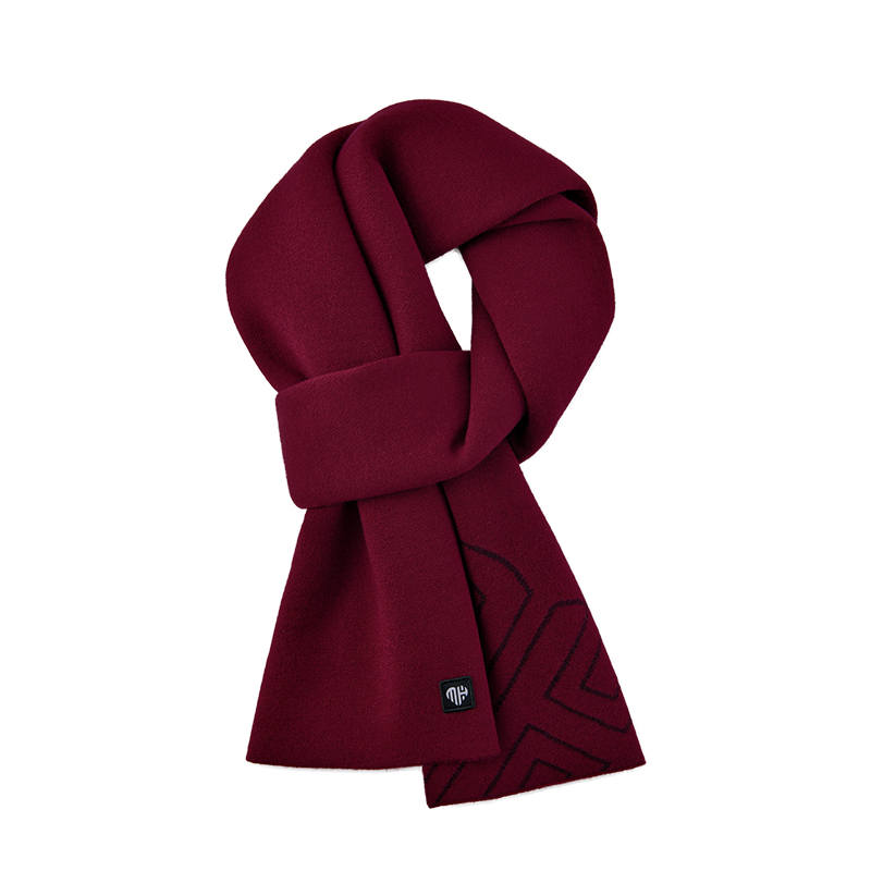 HLA HLA Wool Blend Knit Scarves Unisex Red