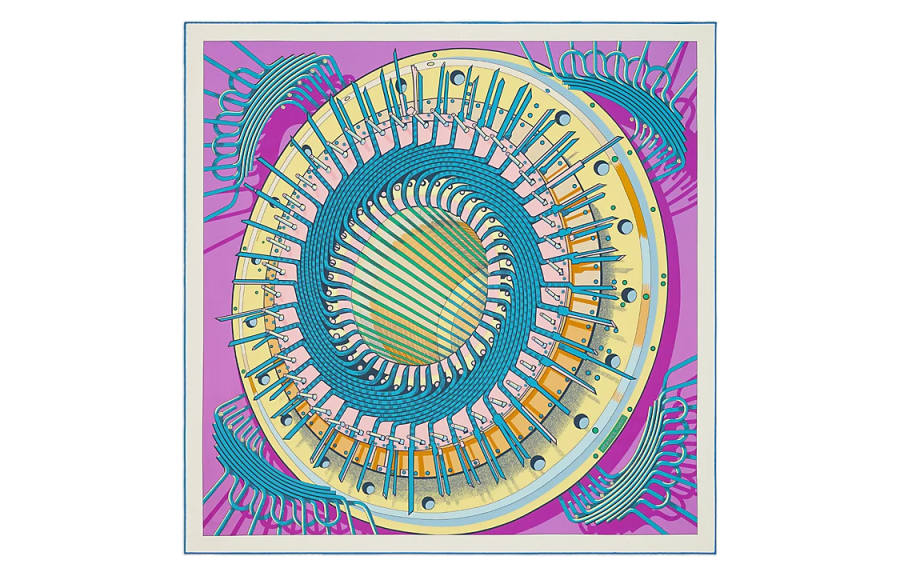 HERMES HERMES Scarves Women's Purple/Blue