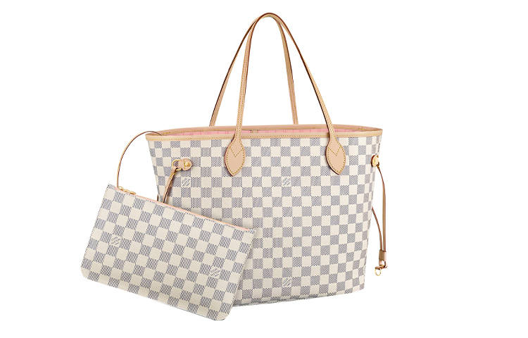 LOUIS VUITTON NEVERFULL Coated Canvas With Cow Leather Tote Bag, Shopping Bag, Combo Bag, Shoulder Bag Medium Women's