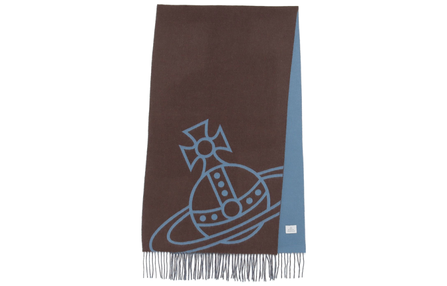 Vivienne Westwood Knit Scarves Women's Brown Blue
