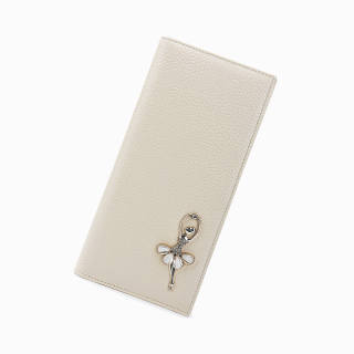 MEXICAN Cow Leather Wallet, Wallet Women's Black/Pink/Ecru