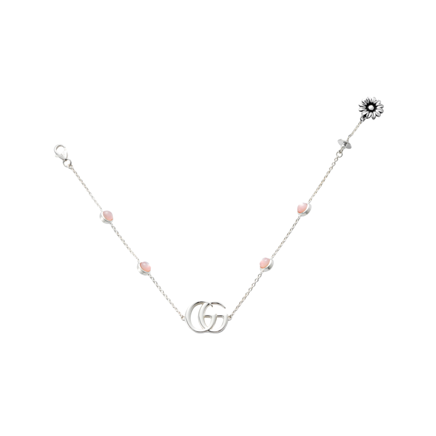 GUCCI Sterling Silver Gg Marmont Bracelet