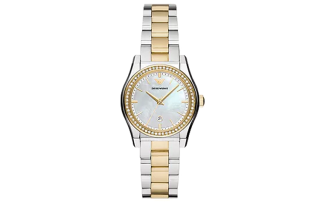 EMPORIO ARMANI Three-Hand Date Stainless Steel Watch