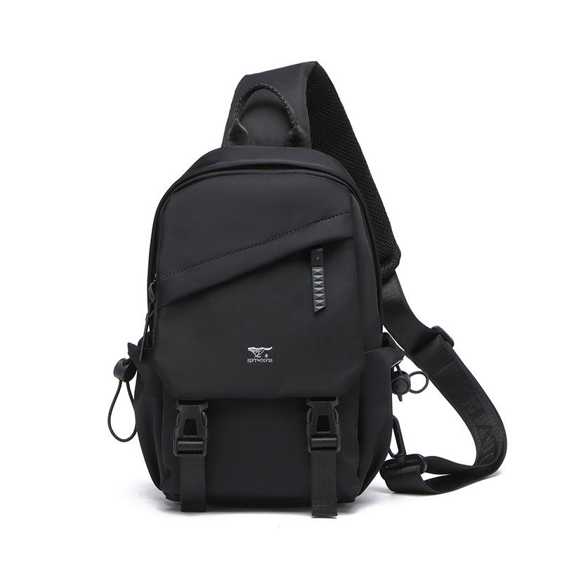 SEPTWOLVES SEPTWOLVES Nylon Sling Bag Medium Unisex Black/Gray