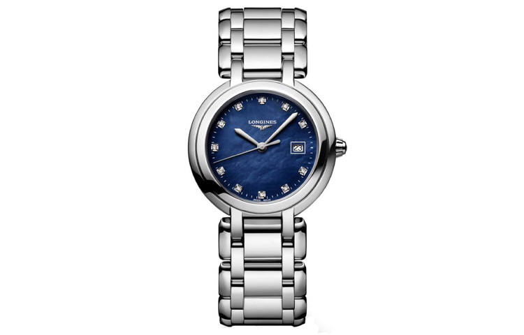 LONGINES Heart Moon Collection Quartz Movement 30m Waterproof Women's Watch 30mm Blue Dial