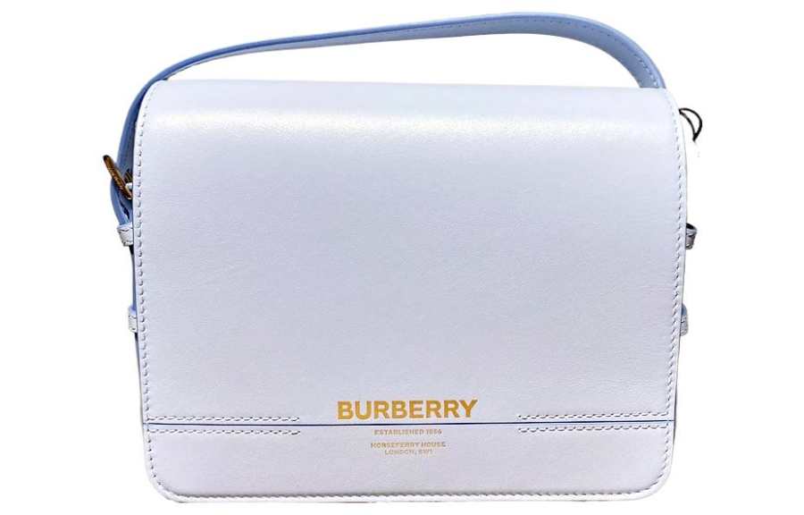 Burberry Leather Crossbody Bag, Shoulder Bag Women's Blue