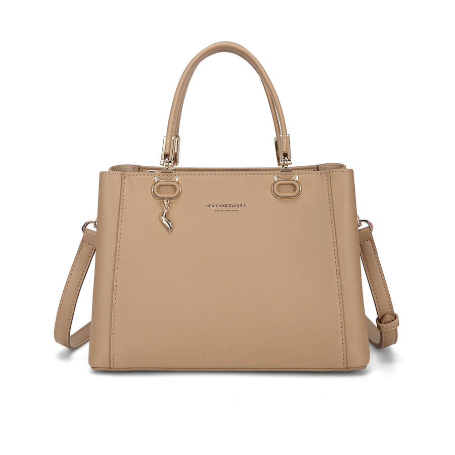 MEXICAN Pu Crossbody Bag, One Shoulder Handbag Regular Women's Apricot/Black/Ecru