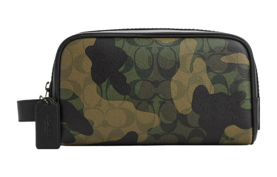 COACH Coated Canvas With Calfskin Clutch Small Men's Camouflage