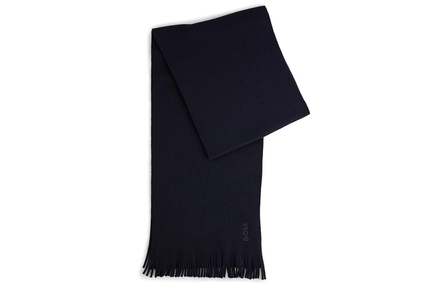 HUGO BOSS Knit Scarves Unisex Sea Blue