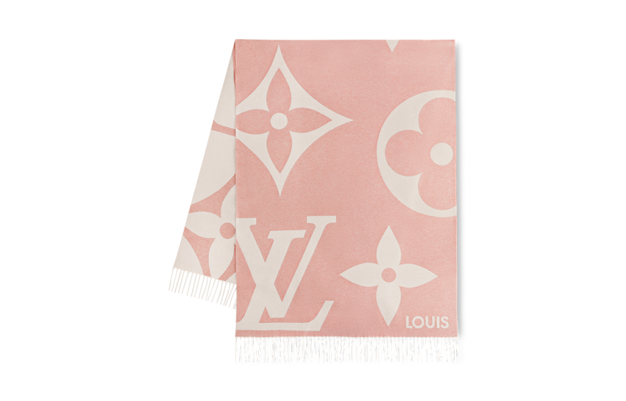 LOUIS VUITTON Knit Scarves Women's Pink