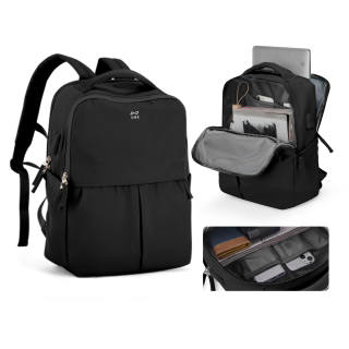 KEYSTREET Fabric Laptop Bag Backpack Unisex Black/Gray/Blue/Green/Ecru/Purple