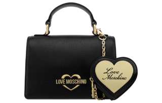 LOVE MOSCHINO Polyurethane Shoulder Bag, Crossbody Bag, Handbag Regular Women's Black