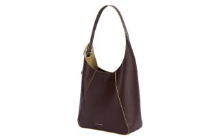 AMAZING SONG Cow Leather Underarm Shoulder Bag Large Women's Pistachio White/ivory Grey/dark Chocolate