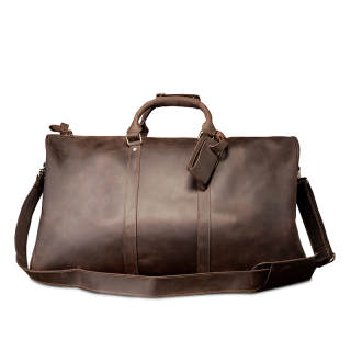 Simple & Nature Cow Leather Travel Bag Large Men's Dark Brown
