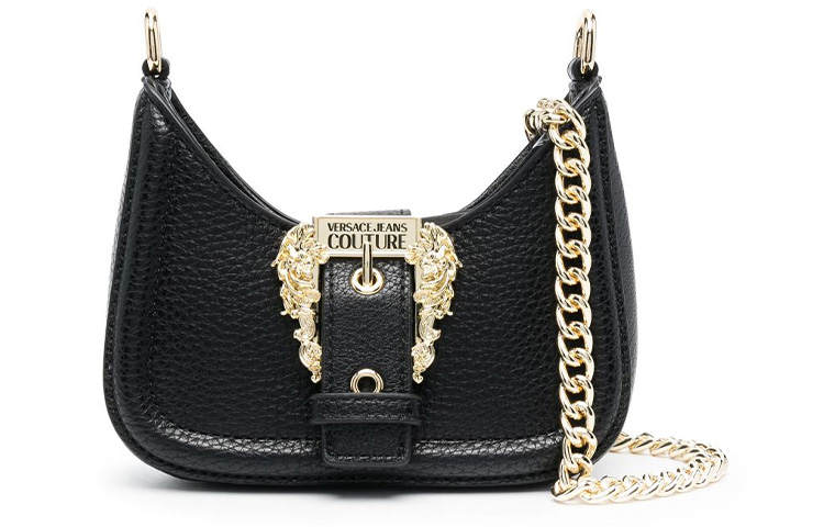 VERSACE JEANS COUTURE Polyester Shoulder Bag, Crossbody Bag Mini Women's Black