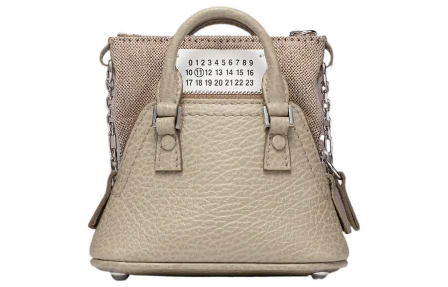 Maison Margiela 5AC Grain Calfskin Portable Crossbody Bag, Shoulder Bag Regular Women's Light Umber