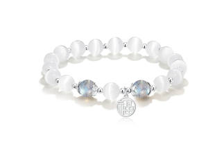 Jodie＆Kevin Jodie&Kevin Synthetic/Artificial Glass Cat's Eye Beaded Bracelets Women's