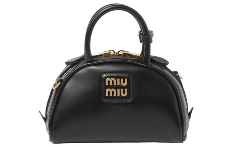 MIU MIU Leather Shoulder Bag, Crossbody Bag, Handbag Women's Black