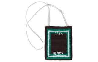 CASABLANCA Nylon Crossbody Bag, Shoulder Bag Women's Black/Green/White