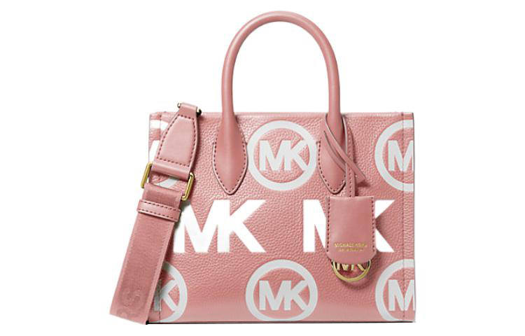 MICHAEL KORS Mirella Leather Tote Bag, Shopping Bag, Handbag, Shoulder Bag, Crossbody Bag Small Women's Pink