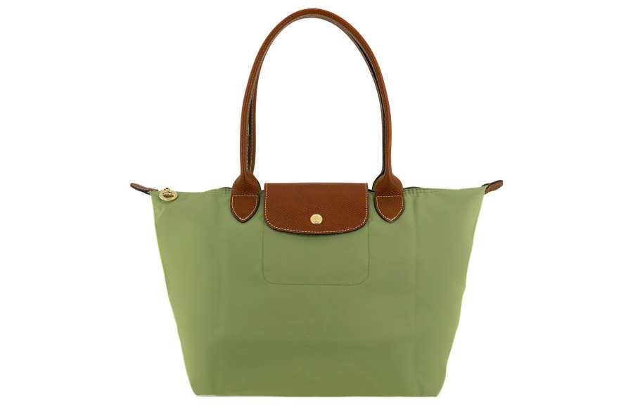 LONGCHAMP Le Pliage Canvas With Leather Dumpling Bag, Tote Bag, Shopping Bag, Handbag, Shoulder Bag Medium Women's